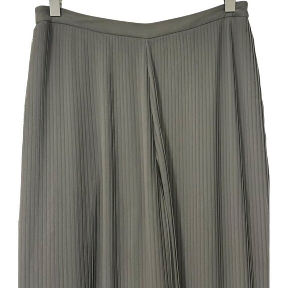 Samuel Dong Pleated Wide Leg Palazzo Pants Black Sheer Lined Evening Fun Size S - Picture 5 of 13